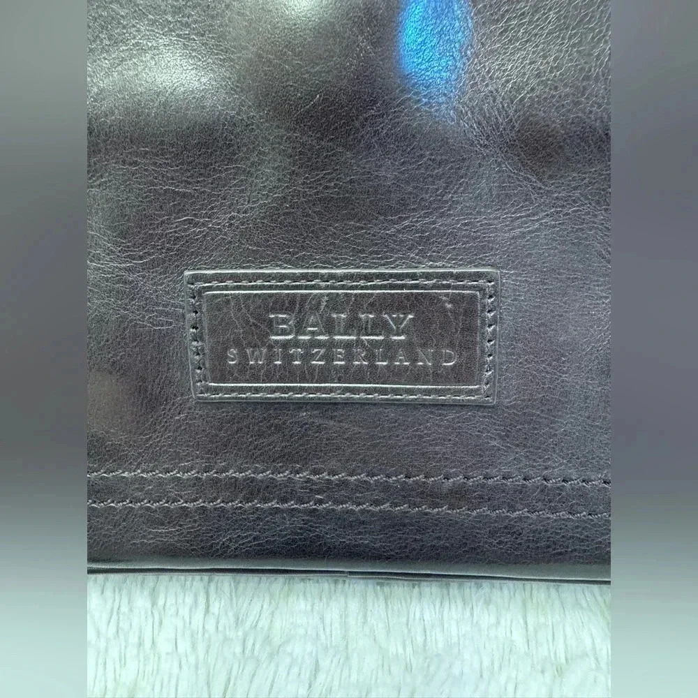 Bally Unisex Leather Pouch in Dark Brown - Picture 3 of 16